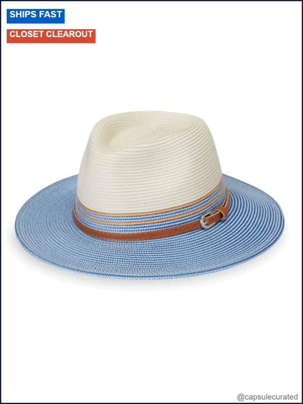 Women's UPF 50+ Wide Brim Packable Fedora Sun Hat